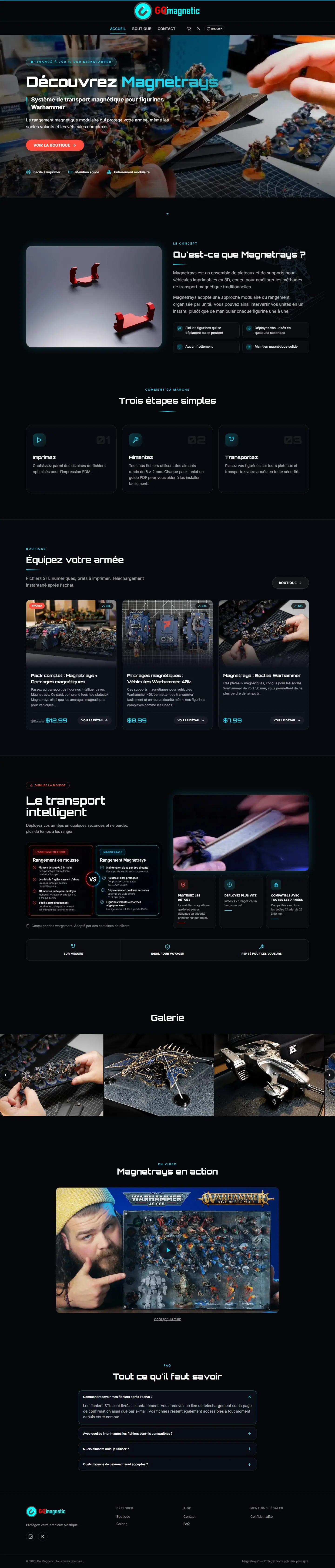 Page complète du site GOmagnetic