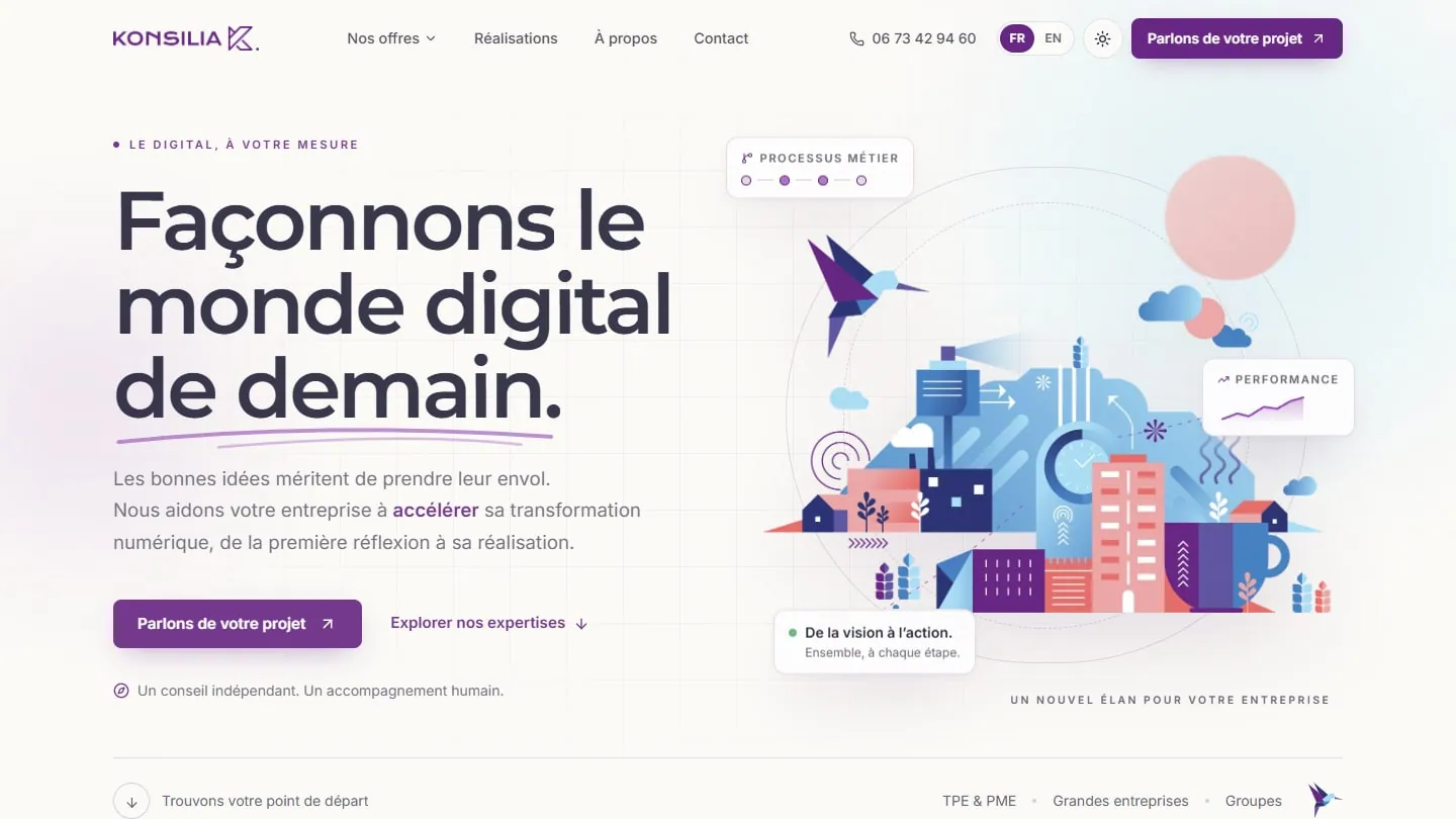 Site Konsilia réalisé par Atyros