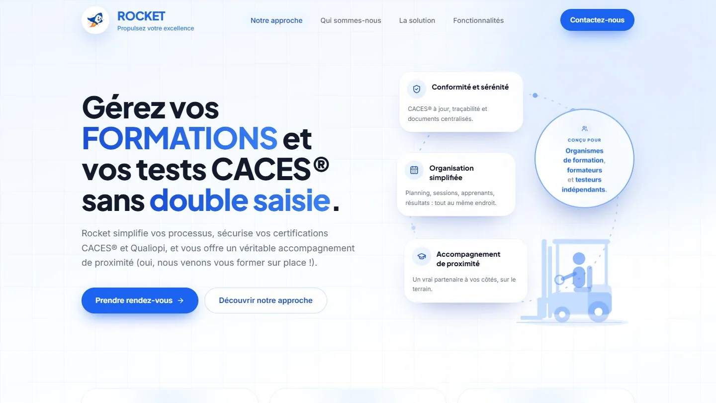 Site Rocket réalisé par Atyros